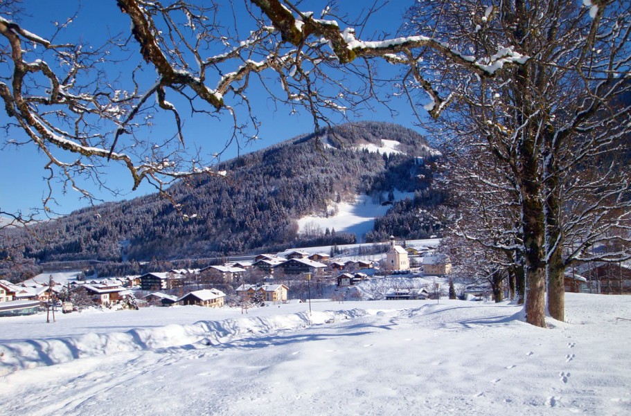 Ausblick auf Flachau im Winter