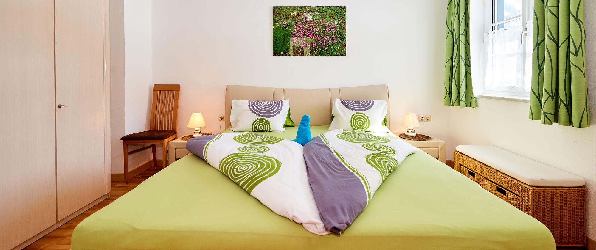 Komfortables Schlafzimmer in den Appartements Geistlinger Flachau